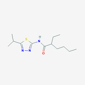 molecular formula C13H23N3OS B11173556 2-ethyl-N-[5-(propan-2-yl)-1,3,4-thiadiazol-2-yl]hexanamide 