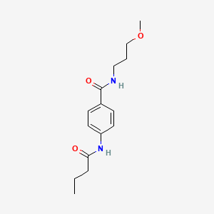 molecular formula C15H22N2O3 B11173559 4-(butanoylamino)-N-(3-methoxypropyl)benzamide 