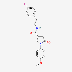 N-[2-(4-fluorophenyl)ethyl]-1-(4-methoxyphenyl)-5-oxopyrrolidine-3-carboxamide