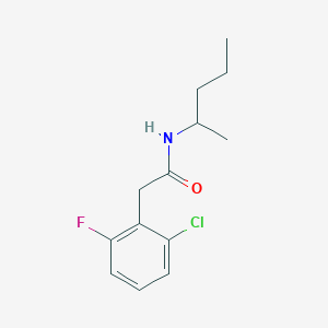 molecular formula C13H17ClFNO B11173596 2-(2-chloro-6-fluorophenyl)-N-(pentan-2-yl)acetamide 