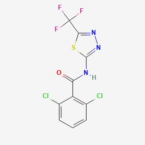 molecular formula C10H4Cl2F3N3OS B11173635 2,6-dichloro-N-[5-(trifluoromethyl)-1,3,4-thiadiazol-2-yl]benzamide 