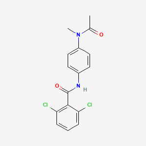 molecular formula C16H14Cl2N2O2 B11173653 2,6-Dichloro-N-[4-(N-methylacetamido)phenyl]benzamide 