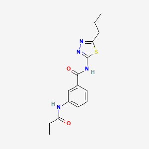 3-(propanoylamino)-N-(5-propyl-1,3,4-thiadiazol-2-yl)benzamide