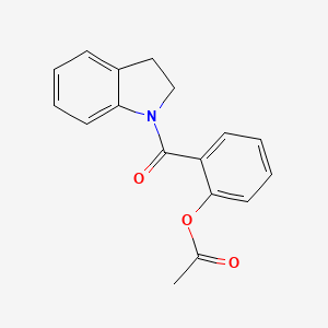 molecular formula C17H15NO3 B11173671 2-(2,3-dihydro-1H-indol-1-ylcarbonyl)phenyl acetate 