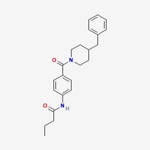 molecular formula C23H28N2O2 B11173679 N-[4-(4-benzylpiperidine-1-carbonyl)phenyl]butanamide 