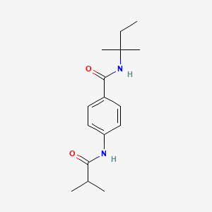 N-(2-methylbutan-2-yl)-4-[(2-methylpropanoyl)amino]benzamide