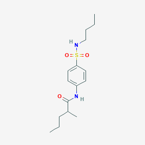 molecular formula C16H26N2O3S B11173695 N-[4-(butylsulfamoyl)phenyl]-2-methylpentanamide 