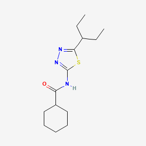 N-[5-(pentan-3-yl)-1,3,4-thiadiazol-2-yl]cyclohexanecarboxamide