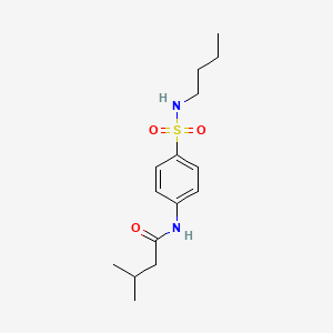 molecular formula C15H24N2O3S B11173717 N-[4-(butylsulfamoyl)phenyl]-3-methylbutanamide 