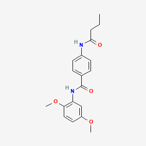 molecular formula C19H22N2O4 B11173748 4-(butanoylamino)-N-(2,5-dimethoxyphenyl)benzamide 