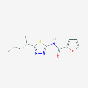 molecular formula C12H15N3O2S B11173752 N-[5-(pentan-2-yl)-1,3,4-thiadiazol-2-yl]furan-2-carboxamide 