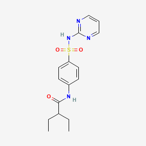 molecular formula C16H20N4O3S B11173755 2-ethyl-N-[4-(pyrimidin-2-ylsulfamoyl)phenyl]butanamide 