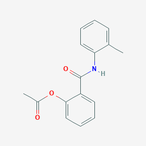 molecular formula C16H15NO3 B11173760 2-[(2-Methylphenyl)carbamoyl]phenyl acetate 