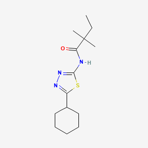 molecular formula C14H23N3OS B11173768 N-(5-cyclohexyl-1,3,4-thiadiazol-2-yl)-2,2-dimethylbutanamide 