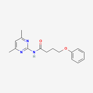 molecular formula C16H19N3O2 B11173770 N-(4,6-dimethylpyrimidin-2-yl)-4-phenoxybutanamide 