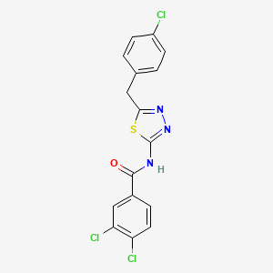 3,4-dichloro-N-[5-(4-chlorobenzyl)-1,3,4-thiadiazol-2-yl]benzamide