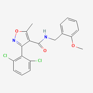 3-(2,6-dichlorophenyl)-N-(2-methoxybenzyl)-5-methyl-1,2-oxazole-4-carboxamide