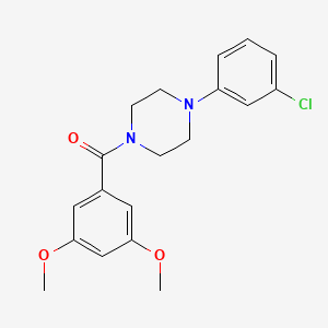 molecular formula C19H21ClN2O3 B11173834 1-(3-Chlorophenyl)-4-(3,5-dimethoxybenzoyl)piperazine 