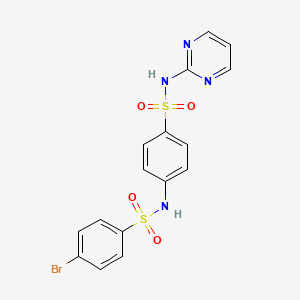 4-bromo-N-[4-(pyrimidin-2-ylsulfamoyl)phenyl]benzenesulfonamide