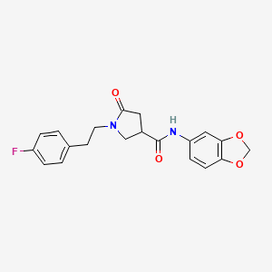 N-(1,3-benzodioxol-5-yl)-1-[2-(4-fluorophenyl)ethyl]-5-oxopyrrolidine-3-carboxamide