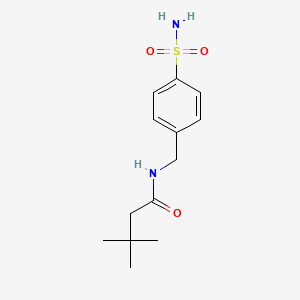 3,3-dimethyl-N-[(4-sulfamoylphenyl)methyl]butanamide