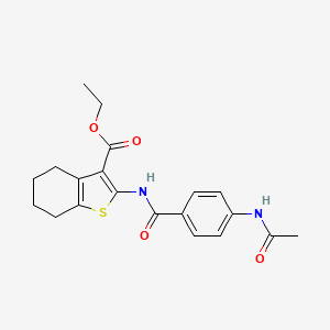 Ethyl 2-({[4-(acetylamino)phenyl]carbonyl}amino)-4,5,6,7-tetrahydro-1-benzothiophene-3-carboxylate