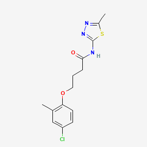 4-(4-chloro-2-methylphenoxy)-N-(5-methyl-1,3,4-thiadiazol-2-yl)butanamide