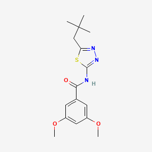 N-[5-(2,2-dimethylpropyl)-1,3,4-thiadiazol-2-yl]-3,5-dimethoxybenzamide