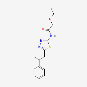 2-ethoxy-N-[5-(2-phenylpropyl)-1,3,4-thiadiazol-2-yl]acetamide