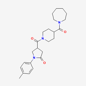 4-[4-(Azepane-1-carbonyl)piperidine-1-carbonyl]-1-(4-methylphenyl)pyrrolidin-2-one