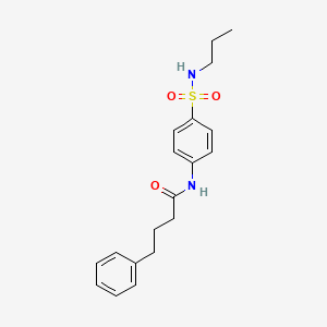 molecular formula C19H24N2O3S B11173955 4-phenyl-N-[4-(propylsulfamoyl)phenyl]butanamide 