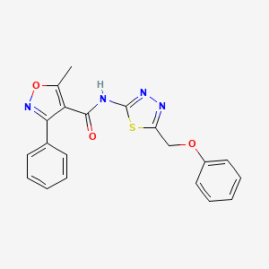 5-methyl-N-[5-(phenoxymethyl)-1,3,4-thiadiazol-2-yl]-3-phenyl-1,2-oxazole-4-carboxamide