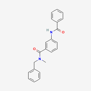 molecular formula C22H20N2O2 B11173968 3-benzamido-N-benzyl-N-methylbenzamide 