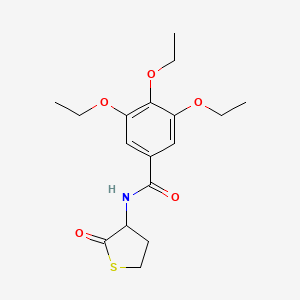 molecular formula C17H23NO5S B11173972 3,4,5-triethoxy-N-(2-oxothiolan-3-yl)benzamide CAS No. 6018-50-4