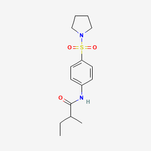 2-methyl-N-(4-pyrrolidin-1-ylsulfonylphenyl)butanamide