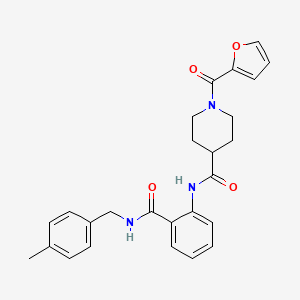 1-(furan-2-ylcarbonyl)-N-{2-[(4-methylbenzyl)carbamoyl]phenyl}piperidine-4-carboxamide