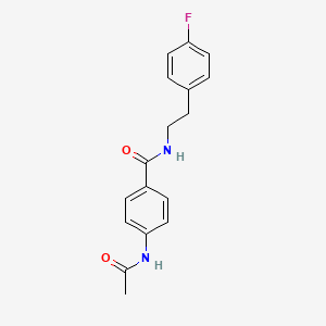 molecular formula C17H17FN2O2 B11173983 4-acetamido-N-[2-(4-fluorophenyl)ethyl]benzamide 