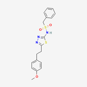 N-{5-[2-(4-methoxyphenyl)ethyl]-1,3,4-thiadiazol-2-yl}-1-phenylmethanesulfonamide