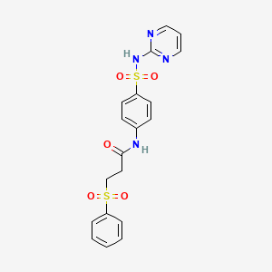 3-Benzenesulfonyl-N-[4-(pyrimidin-2-ylsulfamoyl)-phenyl]-propionamide