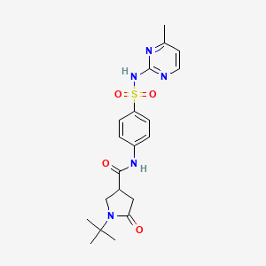 1-tert-butyl-N-{4-[(4-methylpyrimidin-2-yl)sulfamoyl]phenyl}-5-oxopyrrolidine-3-carboxamide