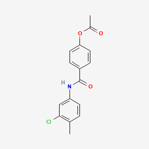 4-[(3-Chloro-4-methylphenyl)carbamoyl]phenyl acetate