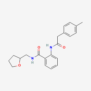 molecular formula C21H24N2O3 B11174010 2-{[(4-methylphenyl)acetyl]amino}-N-(tetrahydrofuran-2-ylmethyl)benzamide 