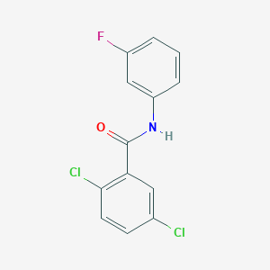 molecular formula C13H8Cl2FNO B11174013 2,5-dichloro-N-(3-fluorophenyl)benzamide 