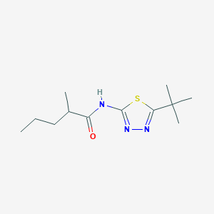 molecular formula C12H21N3OS B11174019 N-(5-tert-butyl-1,3,4-thiadiazol-2-yl)-2-methylpentanamide 