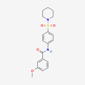 3-methoxy-N-[4-(piperidin-1-ylsulfonyl)phenyl]benzamide