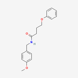 molecular formula C18H21NO3 B11174100 N-[(4-methoxyphenyl)methyl]-4-phenoxybutanamide 