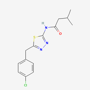 N-[5-(4-chlorobenzyl)-1,3,4-thiadiazol-2-yl]-3-methylbutanamide