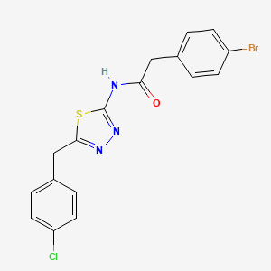 2-(4-bromophenyl)-N-[5-(4-chlorobenzyl)-1,3,4-thiadiazol-2-yl]acetamide