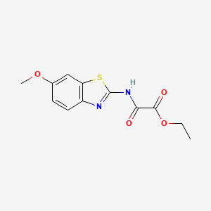 molecular formula C12H12N2O4S B11174189 Ethyl [(6-methoxy-1,3-benzothiazol-2-yl)amino](oxo)acetate 