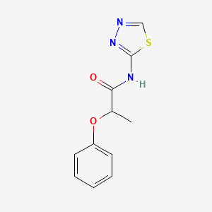 molecular formula C11H11N3O2S B11174190 2-phenoxy-N-(1,3,4-thiadiazol-2-yl)propanamide 